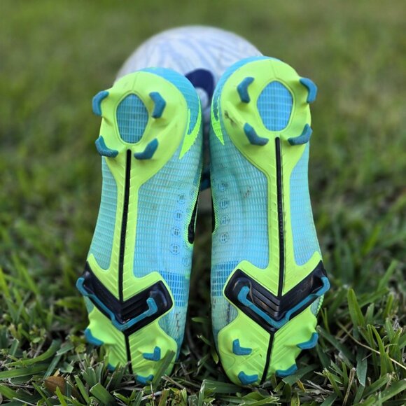 Nike Mercurial Vapor 14 Elite FG Soccer Cleats – Blue Glow/Volt – Size 8 - Picture 3 of 4
